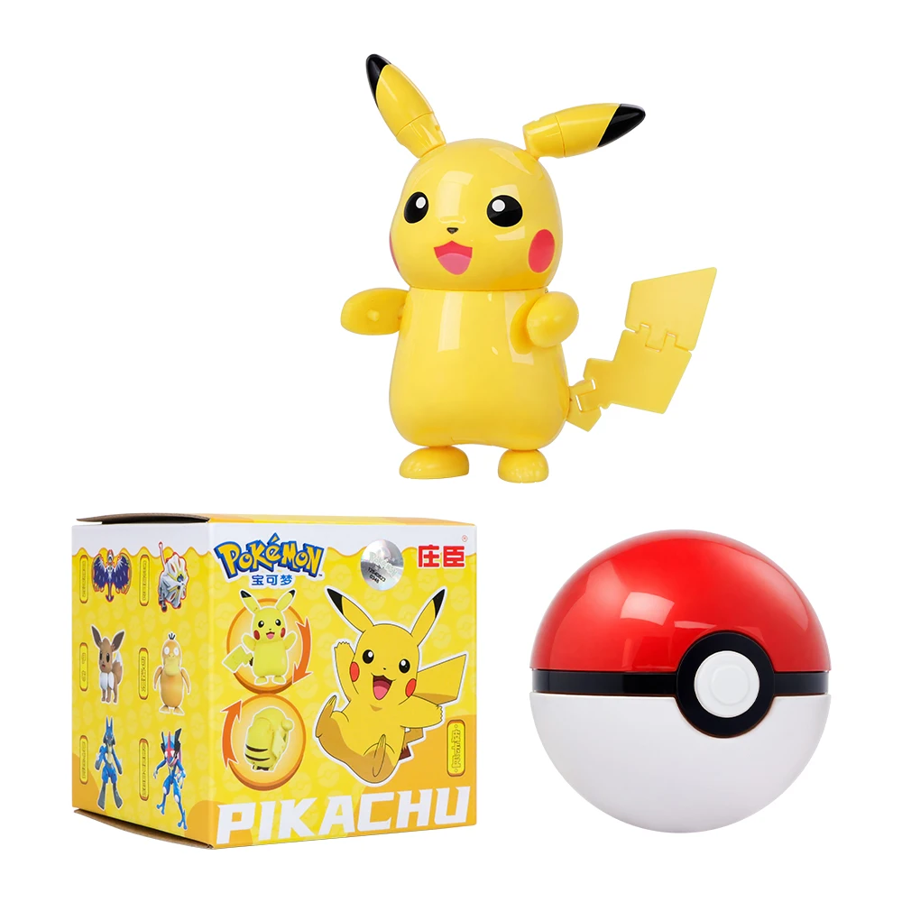 Pokemon Pikachu Figures Toys Pocket Monsters Ball Model Pokeball Cartoon Game Action Figures Toy for Kids Xmas Gift