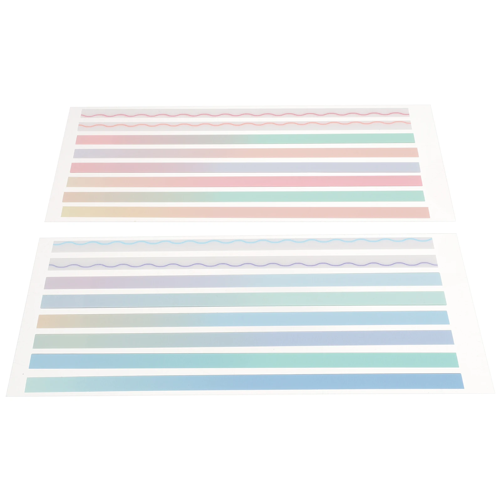

2 Sets Gradient Sticky Tabs PET Transparent Notes Long Strips Tape Notebook Markers Book Annotation Colored Reading Supplies