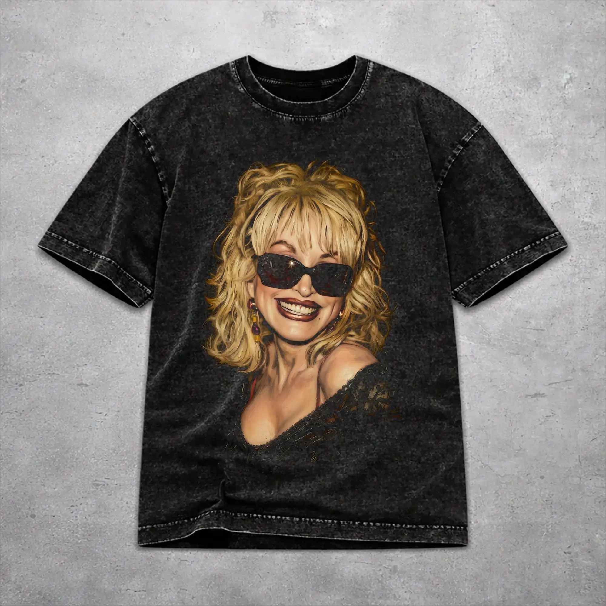 Casual Women Men RIP Dolly Parton Tee Shirt Washed Style  T Shirts Outfits