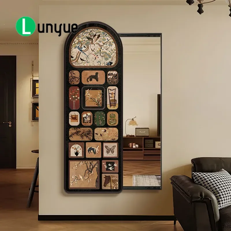 Medieval Style Push Pull Full Length Mirror Hidden Invisible Decorative Painting Wall Hanging Art for Living Room Bedroom