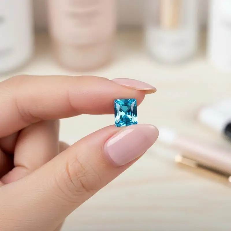 5PCS 6x8mm Assorted Colors Rectangular Cut Cubic Zirconia With Shiny Finish Perfect For DIY Nail Art Jewelry Craft Design