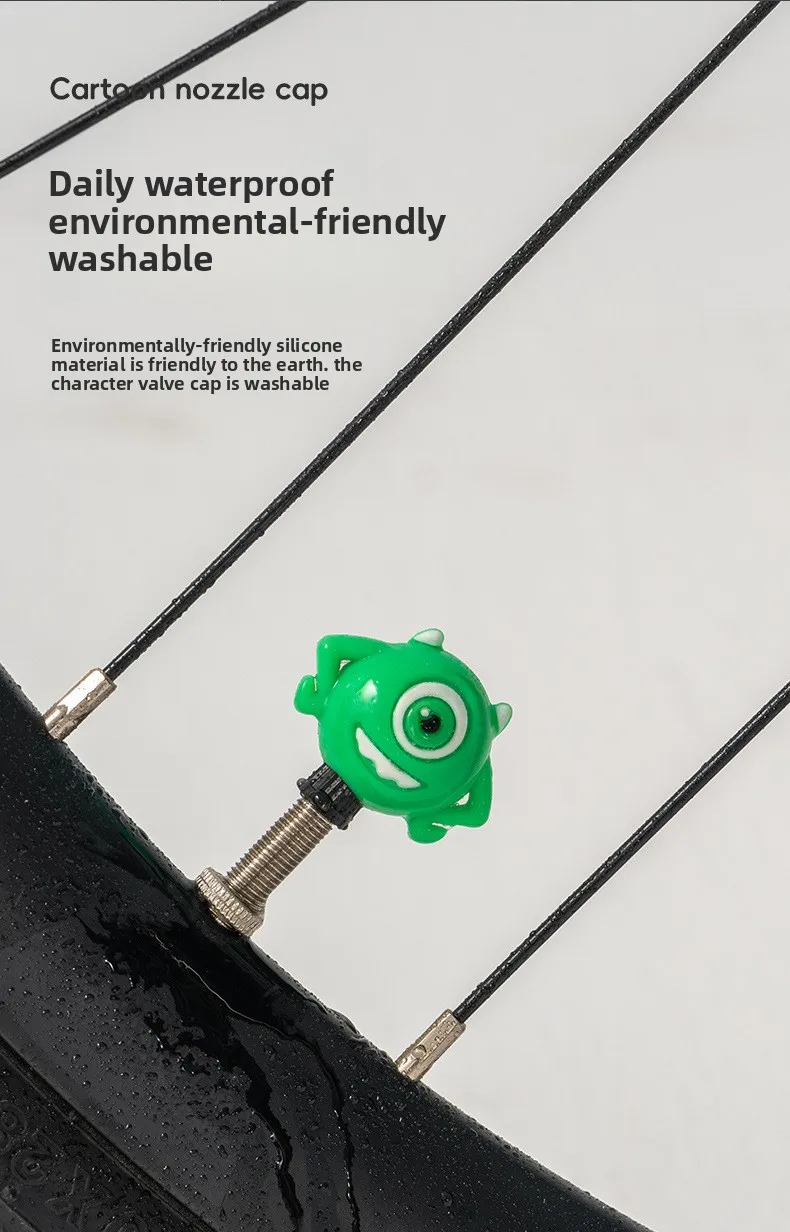 Niedliche Fahrrad-Ventilkappen in Cartoon-Form für Rennräder und Mountainbikes, Schöne Ventilkappen für Französischventile, Fahrradzubehör – Detail 6
