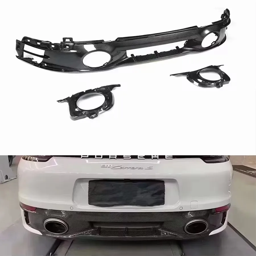 

For Porsche 911 992 Dry Carbon Fiber Back lip Car Rear Bumper Diffuser Rear Splitters Spoiler Back lip Car accessories body kit
