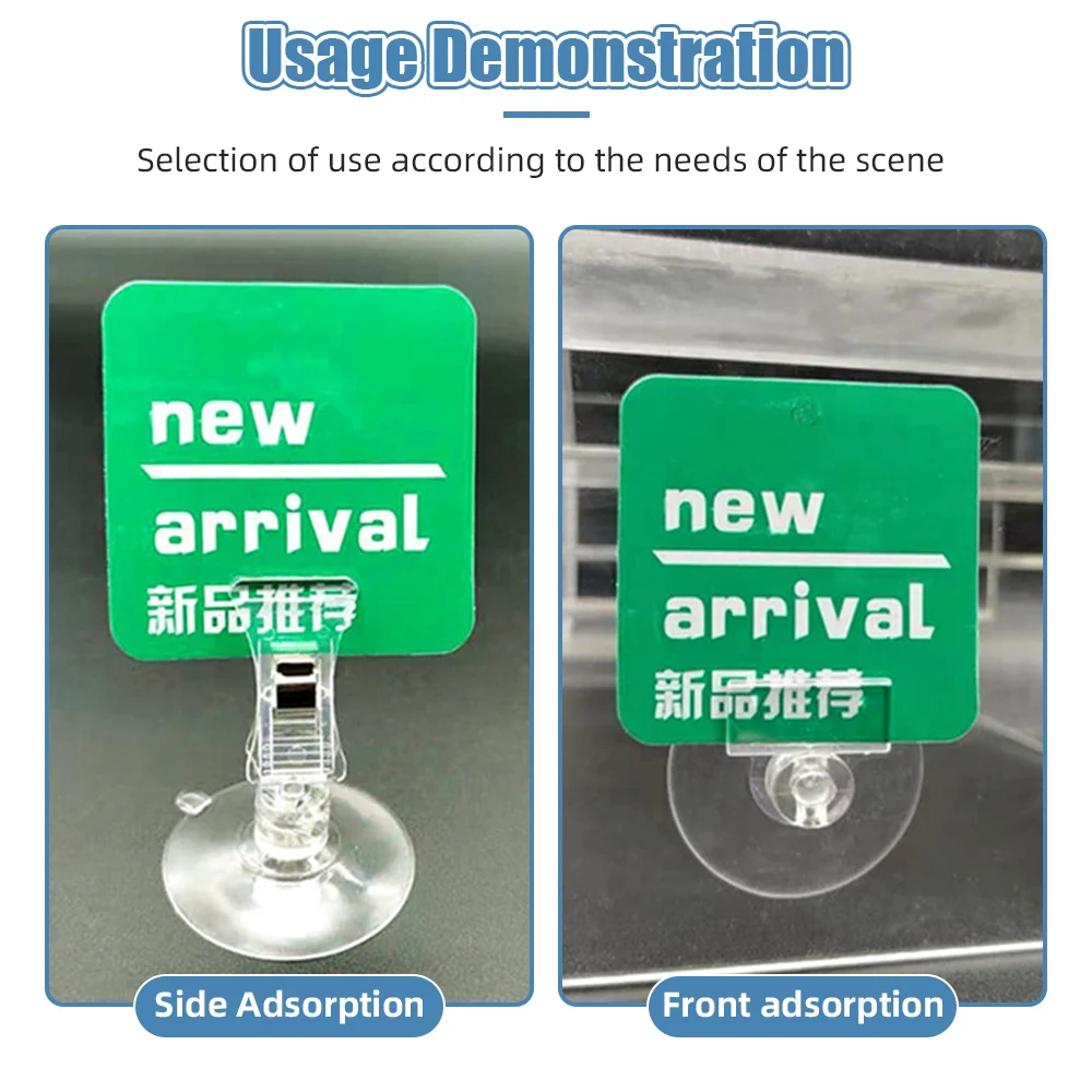 Transparent Suction Cup Clip Plastic Suitable for Shopping Malls,Doors,Windows,Office Doors,Suction Wall Advertising Folder