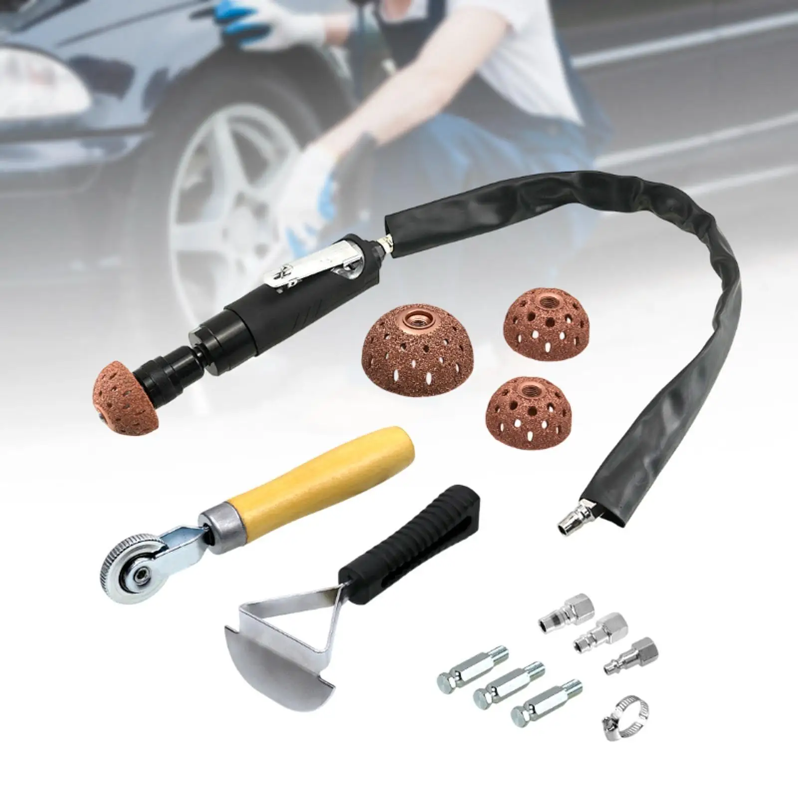 

Tungsten Alloy Tire Repair Kit Noise Reduction Tube Tire Patch Tools for Automotive Tire Service