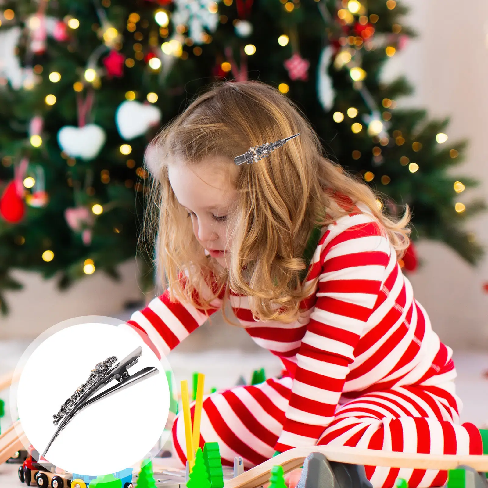 

1 шт. винтажная заколка-уточка из сплава с инкрустацией стразами, элегантное украшение для волос для вечеринок, фестивалей и путешествий