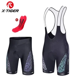 X-TIGER Men's Cycling Shorts Lycra Fabric Breathable Quick Drying Reflective Shockproof TMB Mountain Road Bike Cycling Shorts