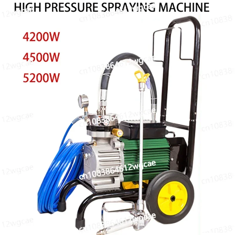 High-Pressure Airless Sprayer Electric Paint Spraying Machine 5200W Multi-Purpose Painting Tool Home Improvement Equipment