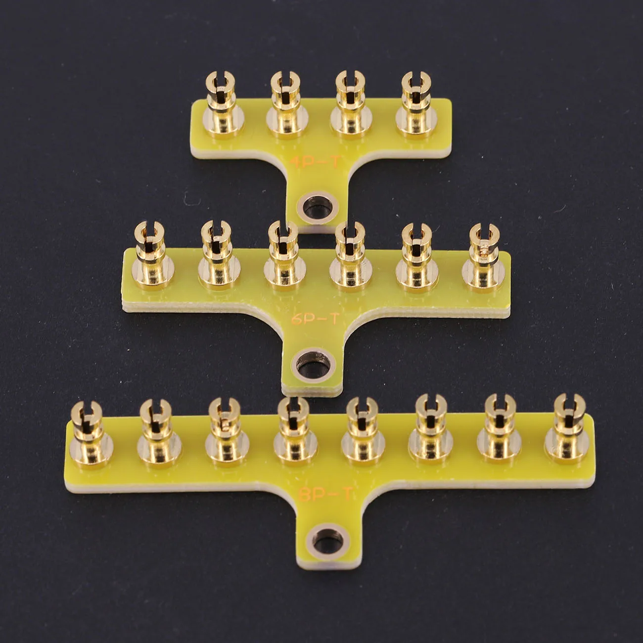 2PCS 4Lug 6Lug 8Lug Turret Board Slotted Copper Gold Plated DIY Audio Strip Tag Terminal Lug Board For HIFI Audio Tube Amplifier