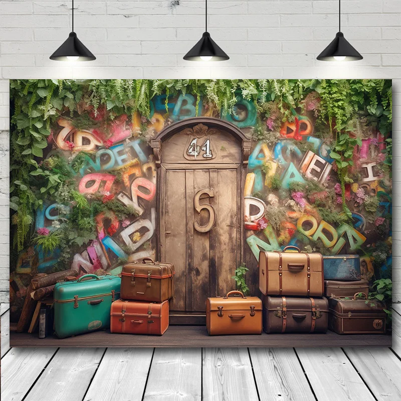 Photography Backdrop Flower Wall Book Desk Back to School Student Graduation Party Banner Photocall Background Photo Studio