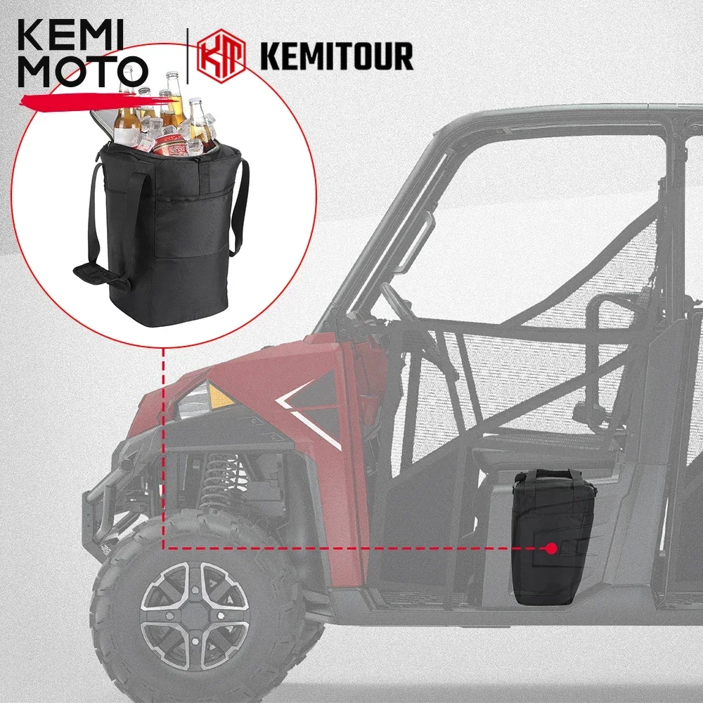 KEMIMOTO UTV 12L/3.2Gal Insulated Storage Bag Compatible with Polaris Ranger 1000/XP 1000 Portable Soft Travel Cooler Warmer Bag