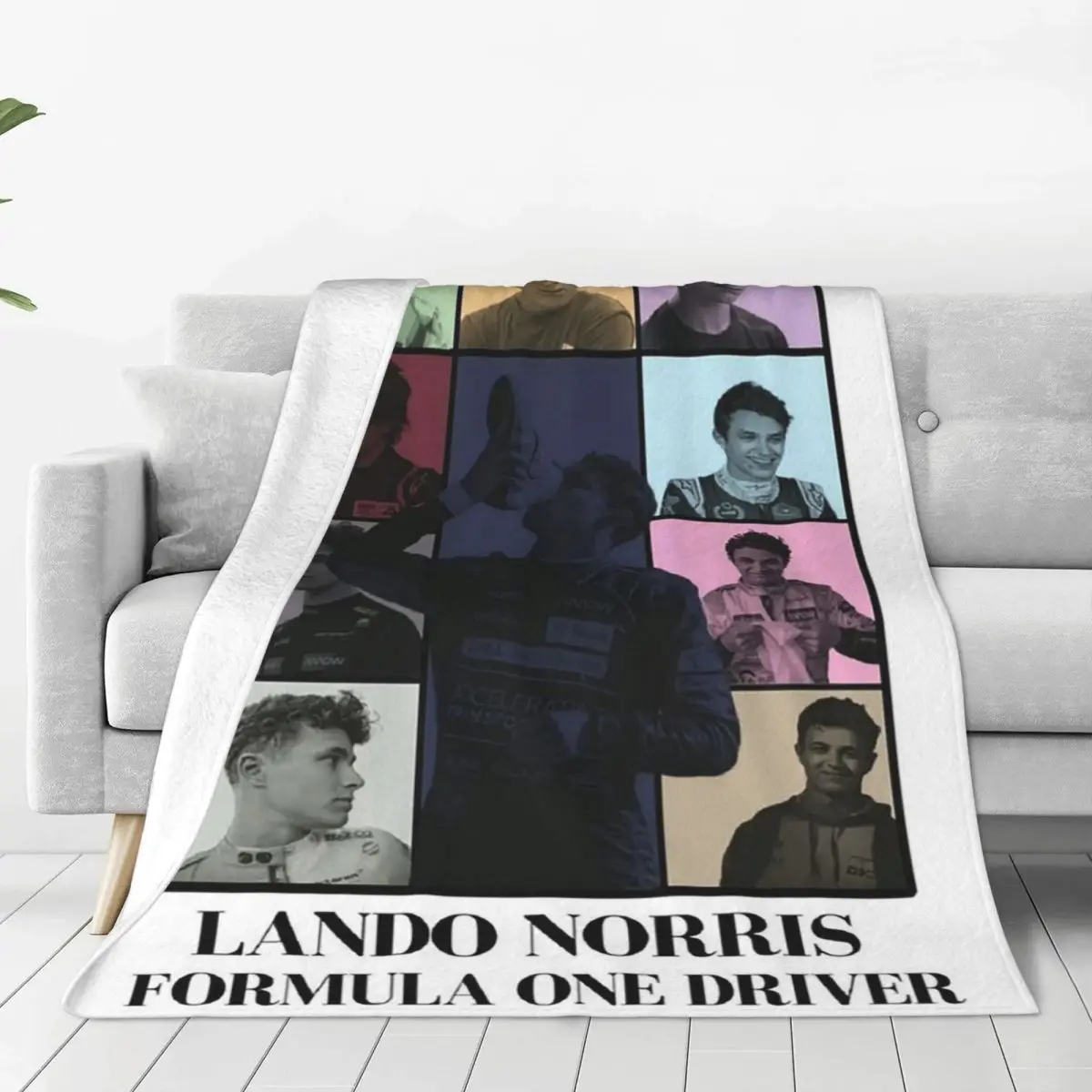 Lando Norris F1 Driver - The Eras Poste Blankets Flannel Warm Sofa Throw Blankets For Home Bedroom Travel Throws Bedspread Quilt