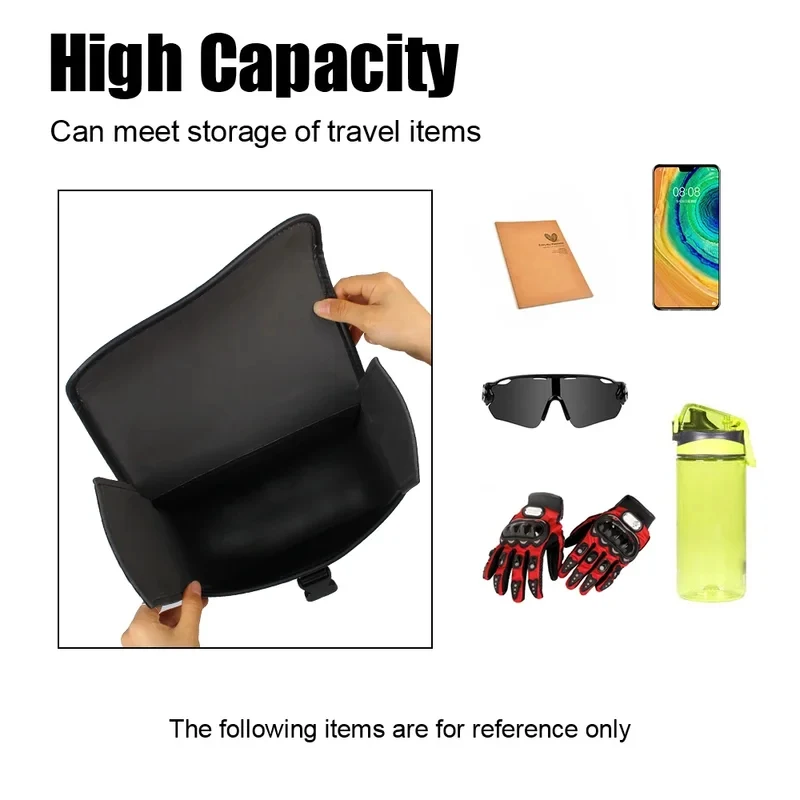 

Retro Waterproof PU Leather Motorcycle ATV Storage Saddlebags, Multifunctional Side Tank Luggage Pouch Motorbike Accessories