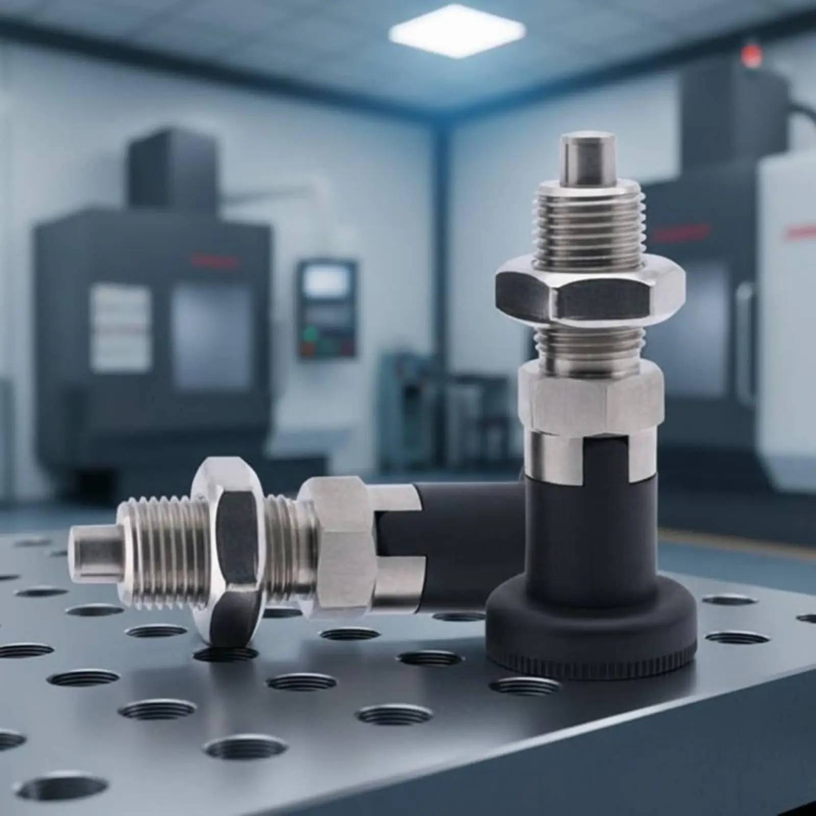 Fine Thread Stainless Steel Plunger Indexing Stop for Automated Machinery Precise Adjustment Positioning Hardware Parts
