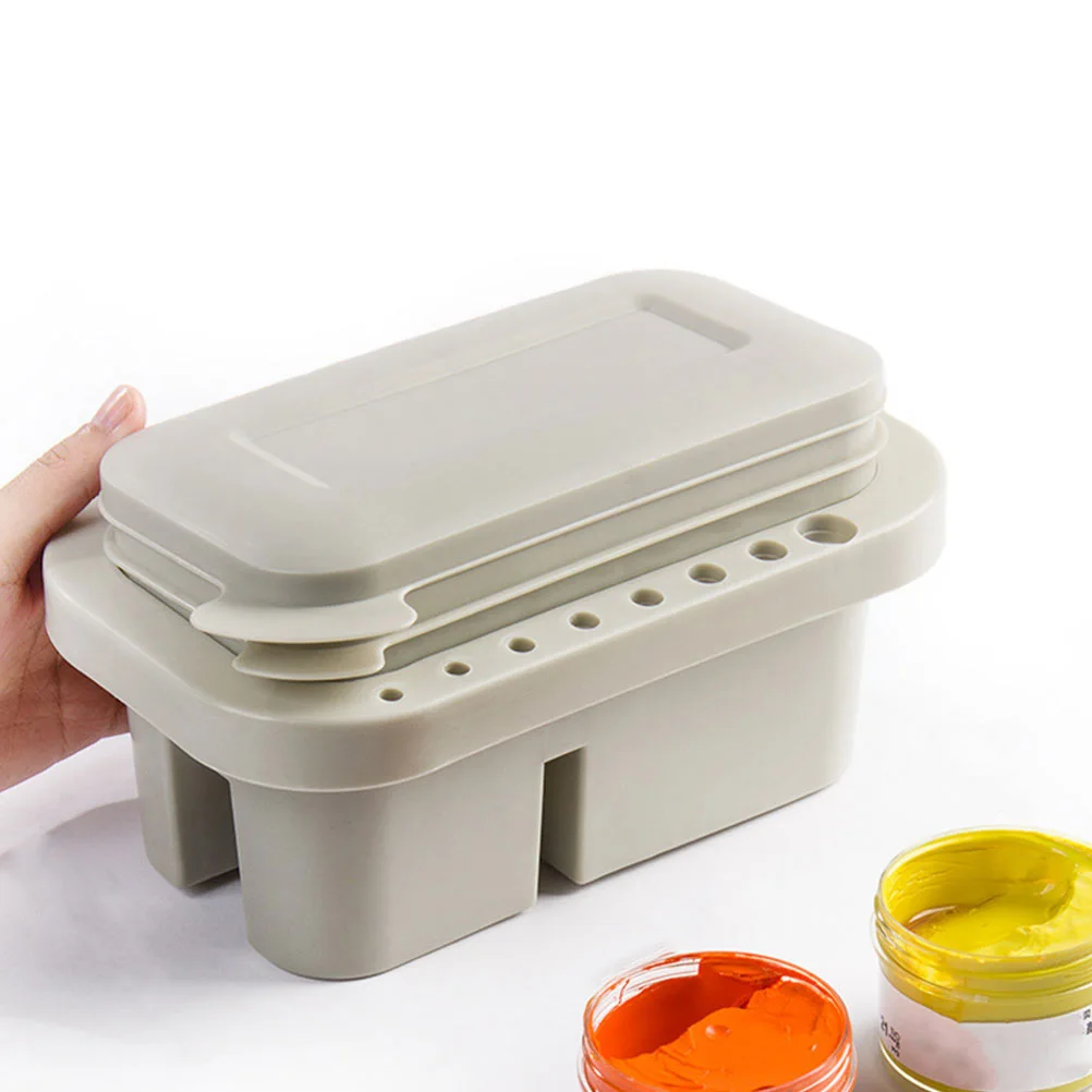 

3in1 Paint Brush Cleaner White Child Portable Artist Brush Washer Basins Painting Buckets Stationery Storage SpaceSaving Color