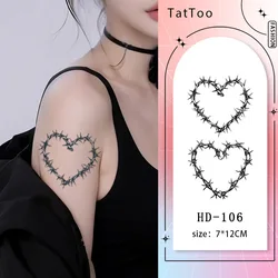 Thorns Love Herbal Juice Tattoo Stickers for Women Chest Waterproof Semi-permanent Fake Tattoo Art Sexy Waist Back Lasting Tatto