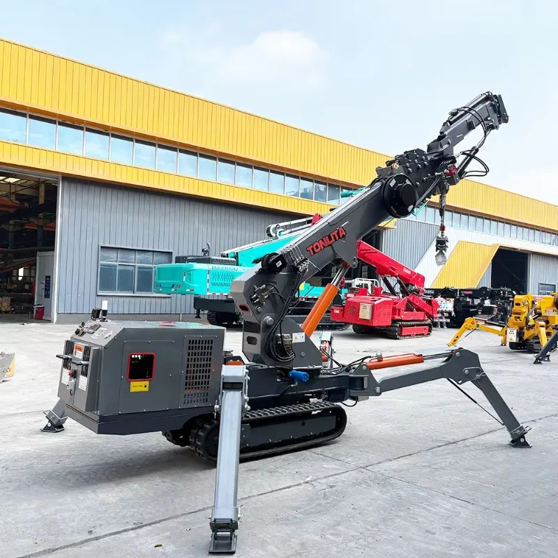 Customized Small Size Narrow Access Remote Controlled Telescopic Boom Hydraulic Crawler Mini Installation Spider Crane Australia