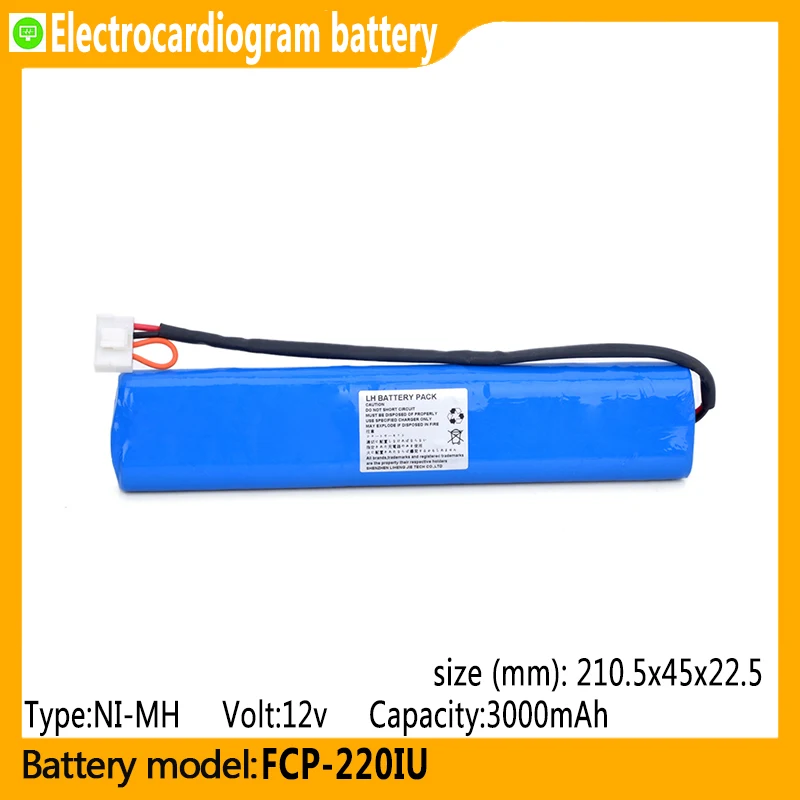 

FCP-220IU capacity 3000mAh 12v NI-MH battery, suitable for Foton FCP-220IU,FCP-2201G,fcp- 2101, fcp-2201, electrocardiographs