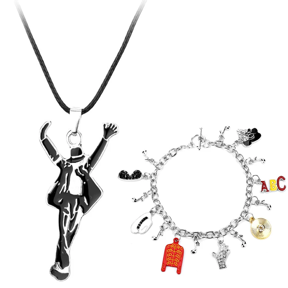 Artist Singer Michael Jackson BAD Necklace Rock Roll Everlasting Classic MJ Pendant Hot Charm Punk Jewelry Men Women Gift