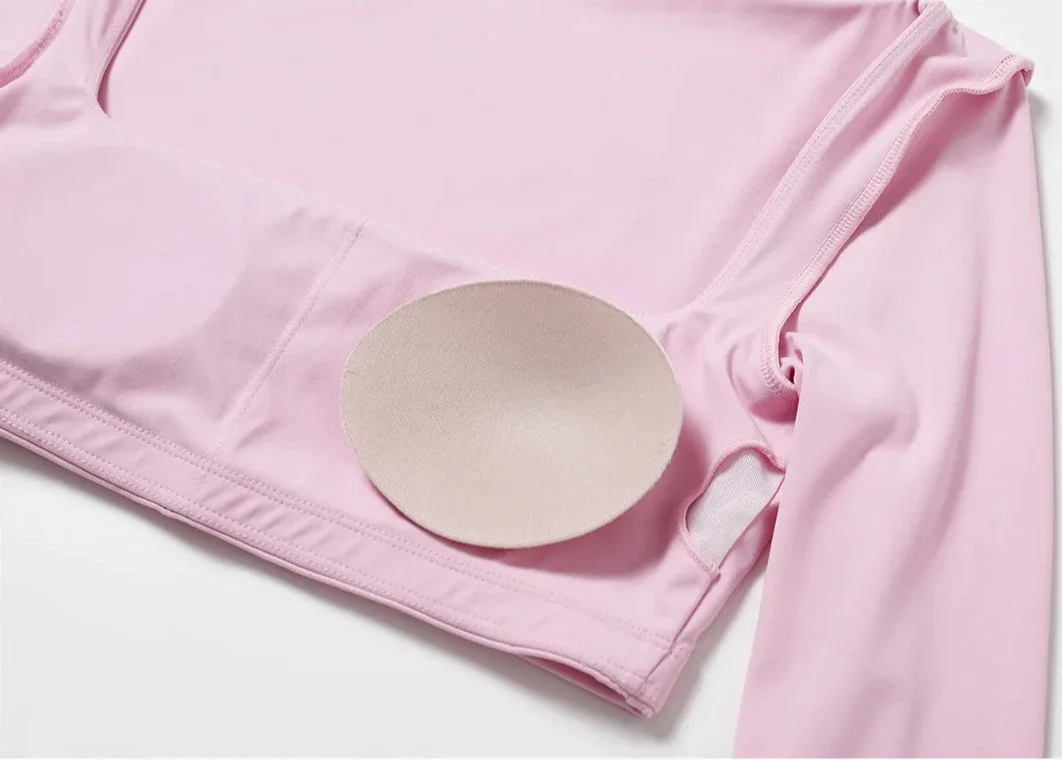 New Sexy Square Neck Long Sleeve Yoga Shirts For Women Quick Dry Solid Gym Sports T-Shirts Fitness Running Short Tops With Pads