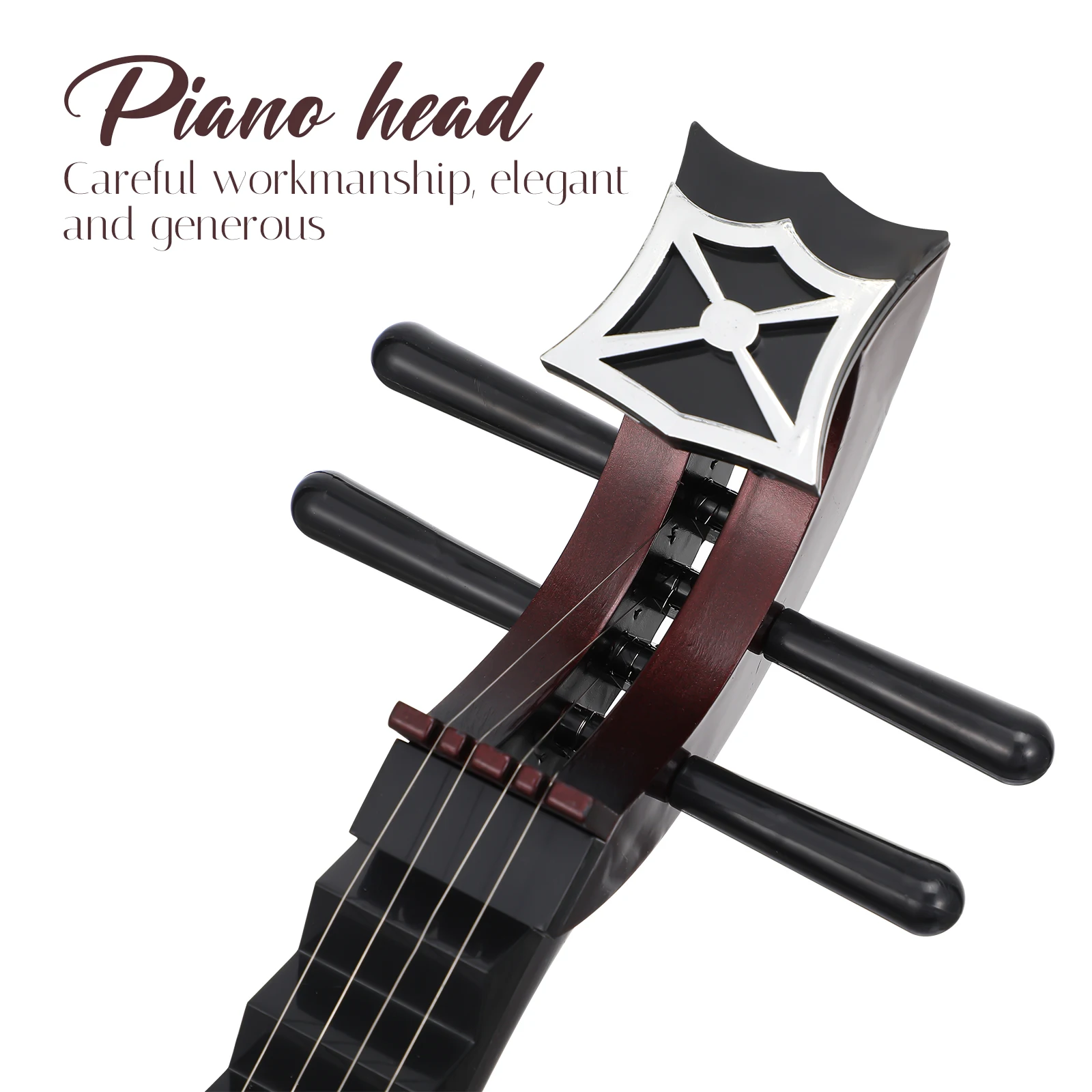 

1pc Chic Plastic Pipa Ornament Decor Simulation Chinese Lute Home Party Decoration Ancient Style Photo Prop Music for Baby