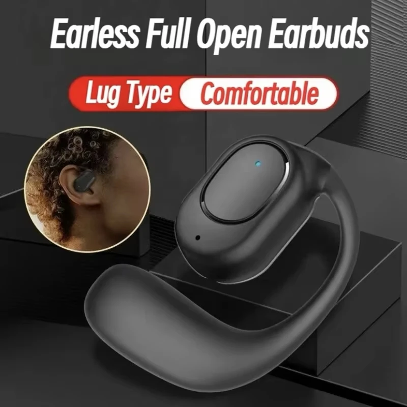 

Single Wireless Earphones Air Conduction OWS Headphone HiFi Ear-Hook Music Sports Noise Cancel Headset For All Smartphones