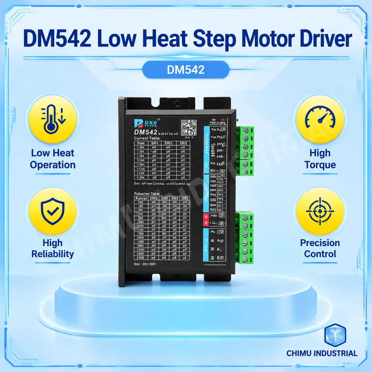 Nema 17 Stepper - 【CHIMU INDUSTRIAL】 für DM542 Zweiphasen-Schrittmotortreiber 20-50V