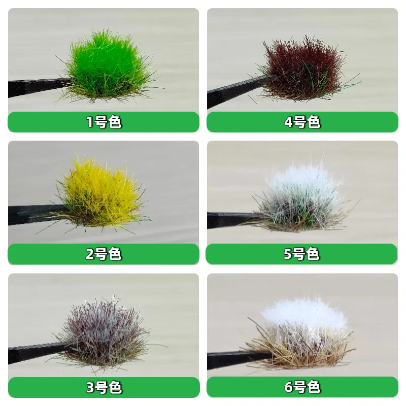 Simulatie Statische Gras Hoogte 10 MM Gras Cluster Model Kits Diy Gazon Plant Materialen Diorama Accessoires 15 stks/doos