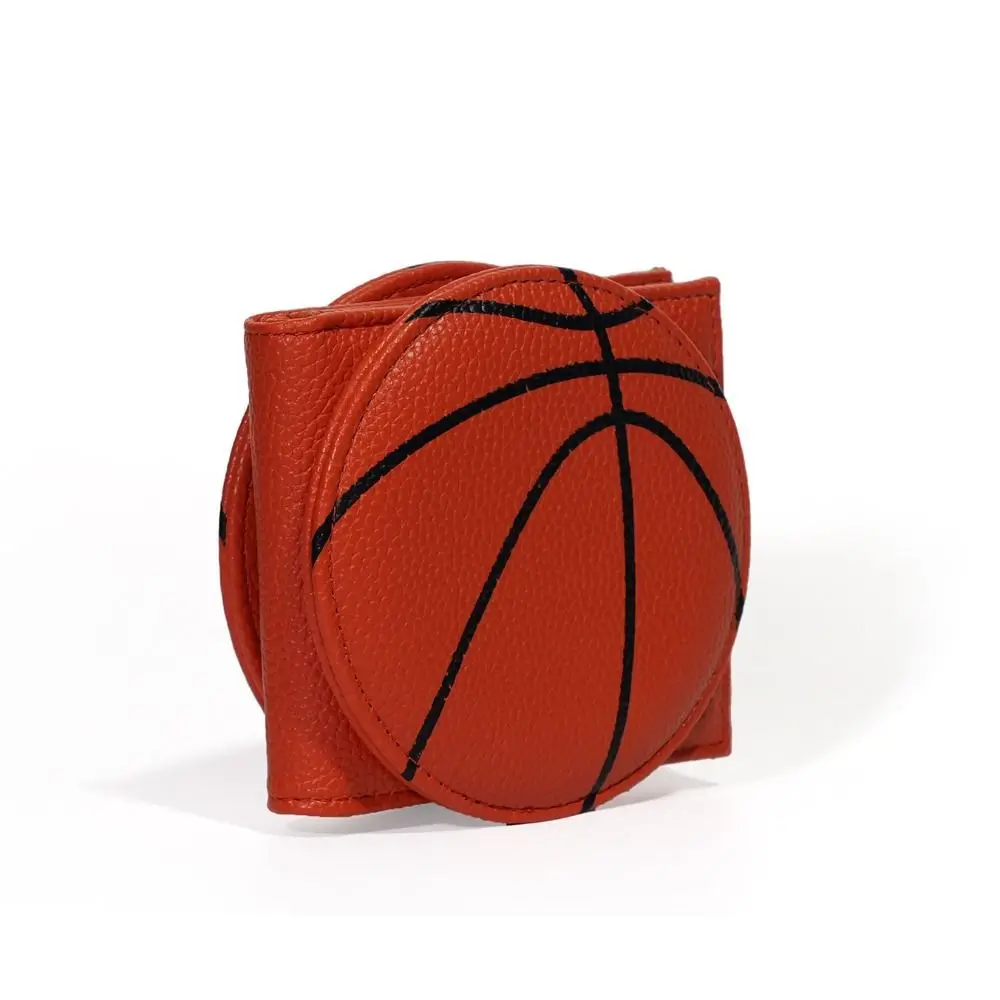 Simple Basketball Burger Wallet RFID Blocking Anti-theft Money Clip Large Capacity Football PU Leather Card Holder Men