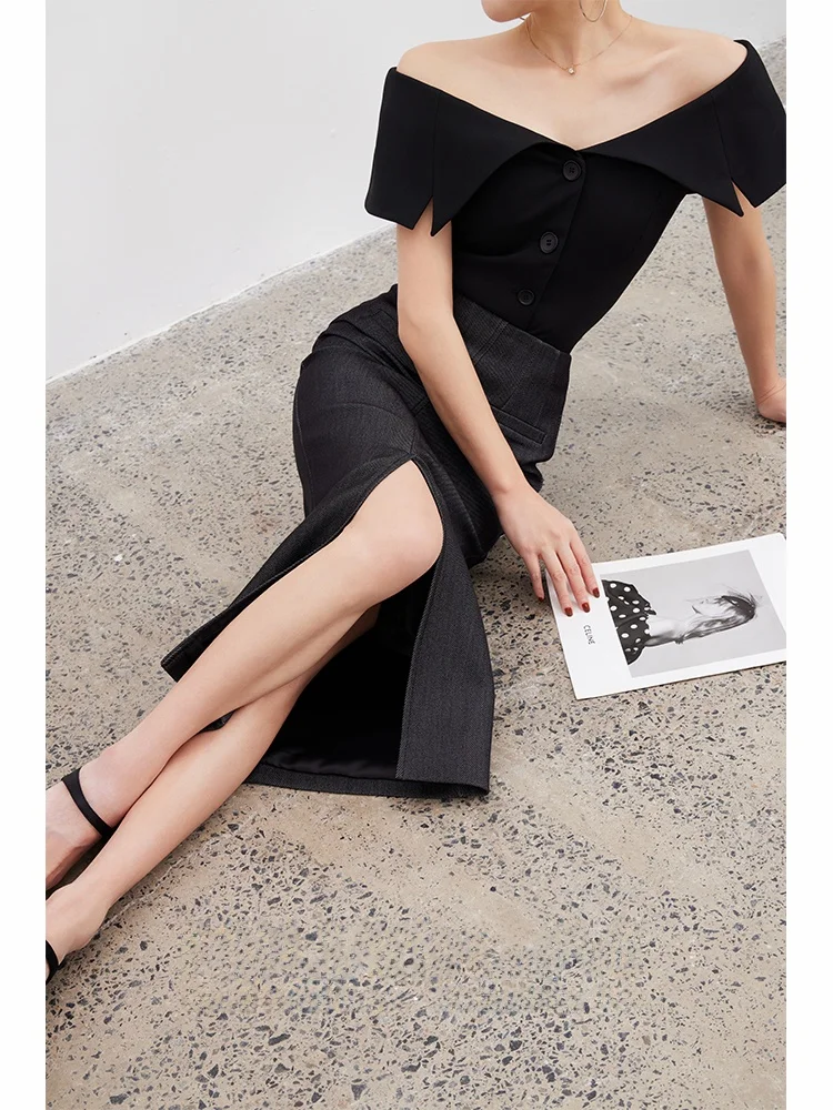 

Современная юбка миди с леопардовым принтом, высокой талией и разрезом спереди, универсальная, весна 2025, А-силуэт, с эффектом похудения