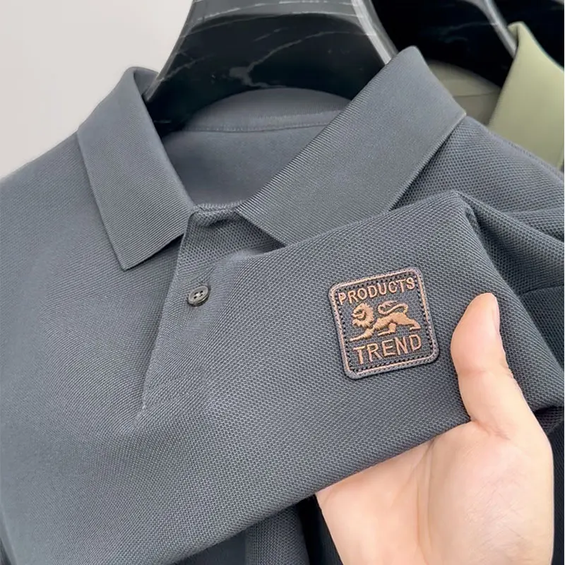 

Men's Long Sleeved T-shirt 2025 Autumn and Winter Top Polo Shirt Men's Living Fashion Trend
