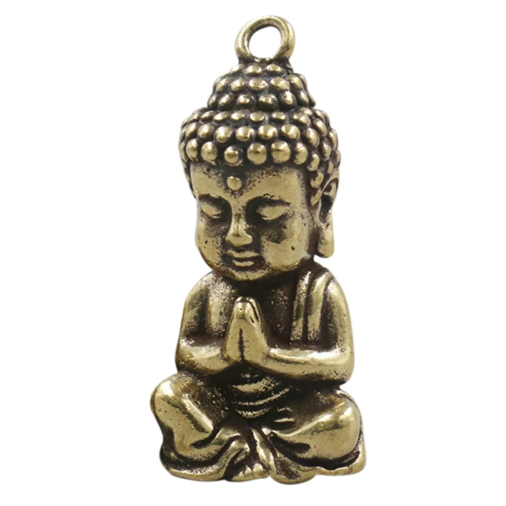 Jewelry Key Chain Accessories Pendants DIY Copper Chinese Style Novel Crafts Auspicious Buddha Keychain