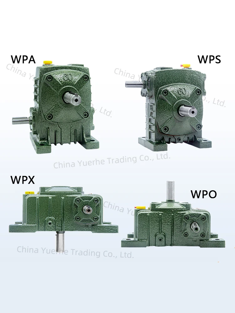WPA WPS WPO WPX 40 نوع مخفض تروس الدودة غلاف حديدي صغير دودة علبة التروس نسبة السرعة لعلبة التروس 10 ، 15 ، 20 ، 25 ، 30 ، 40 ، 50 ، 60
