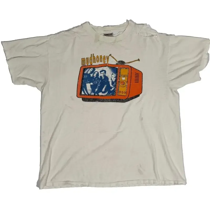 Vintage 90s Mudhoney TV Schedule Tannis Root T Shirt Sonic Youth Subpop XL