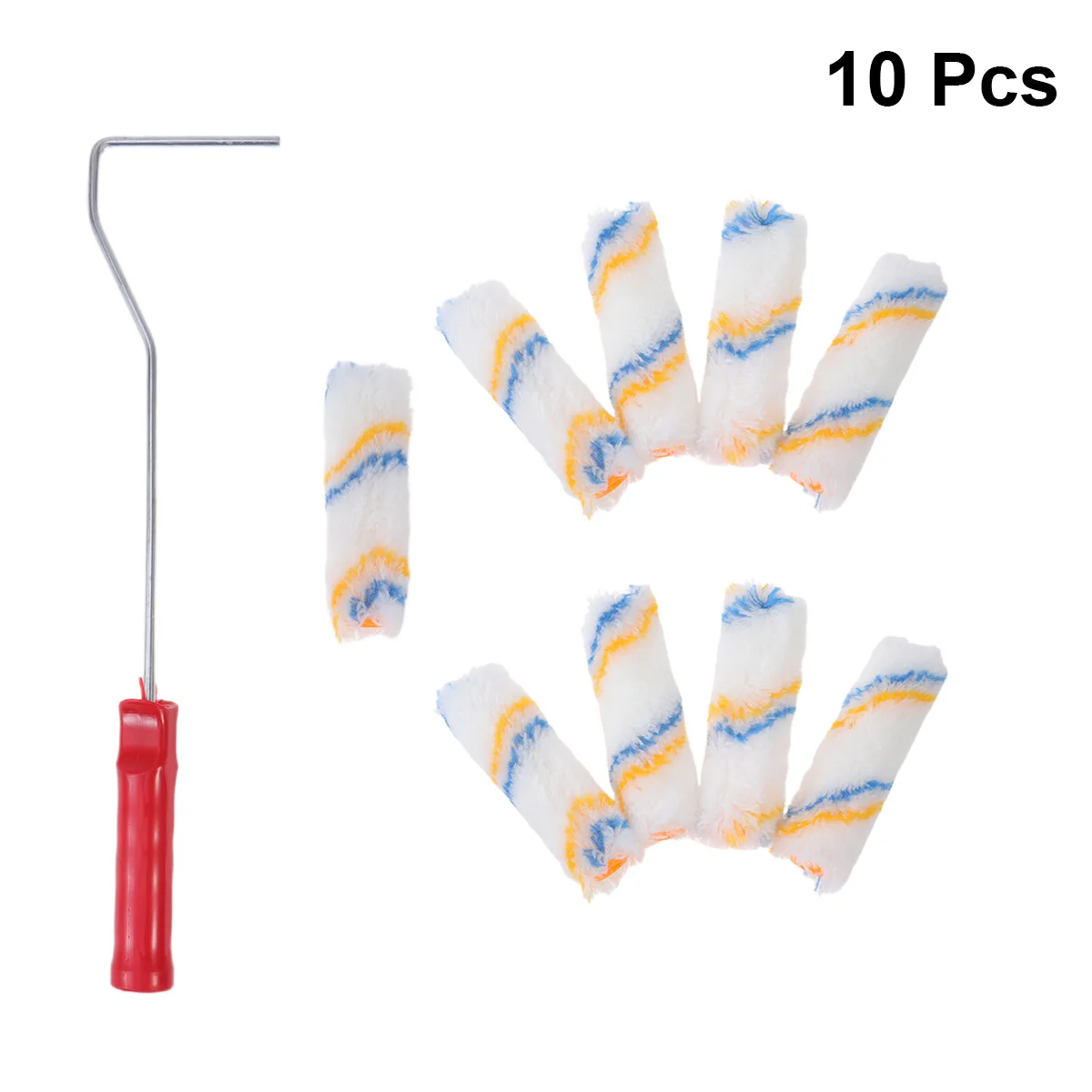 

10 шт., инструменты для ремонта краски, 360 градусов, инструмент для покраски стен, роликовая кисть, многоразовый инструмент для покраски стен, краска (случайный цвет)