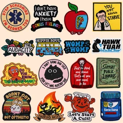 Gingerbread Man Patches On Clothes Doctor Nurse Embroidered Patches Quotes Sew Badges Iron On Patch DIY Clothing Accessories