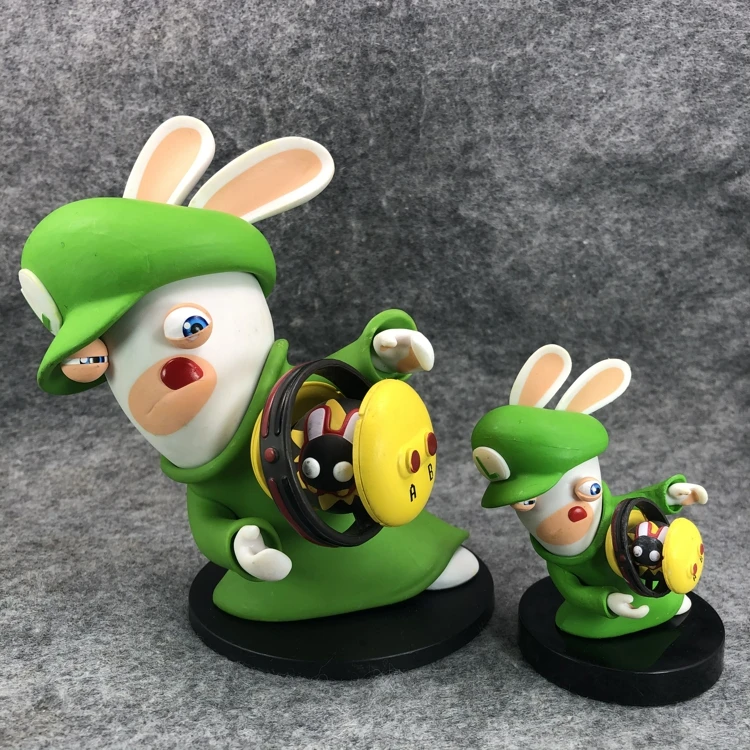 

Green Rabbilds Animation Peripherals Finished Goods Yoshis Action Figure Unisex Plastic Model Toy Desktop Ornaments