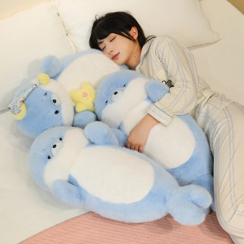 超かわいいアザラシぬいぐるみ人形リアルで快適なアザラシ抱き枕ぬいぐるみ睡眠仲間人形誕生日プレゼント
