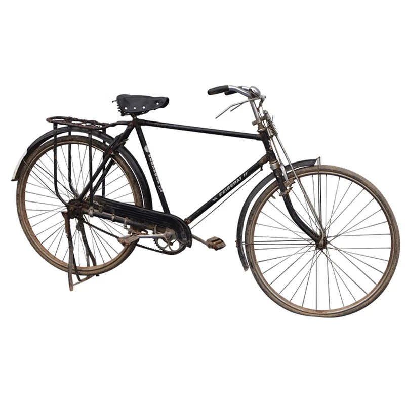 Folk nostalgia 8090s old-fashioned bicycle 28 bars sorbet box old objects farmyard film and television props