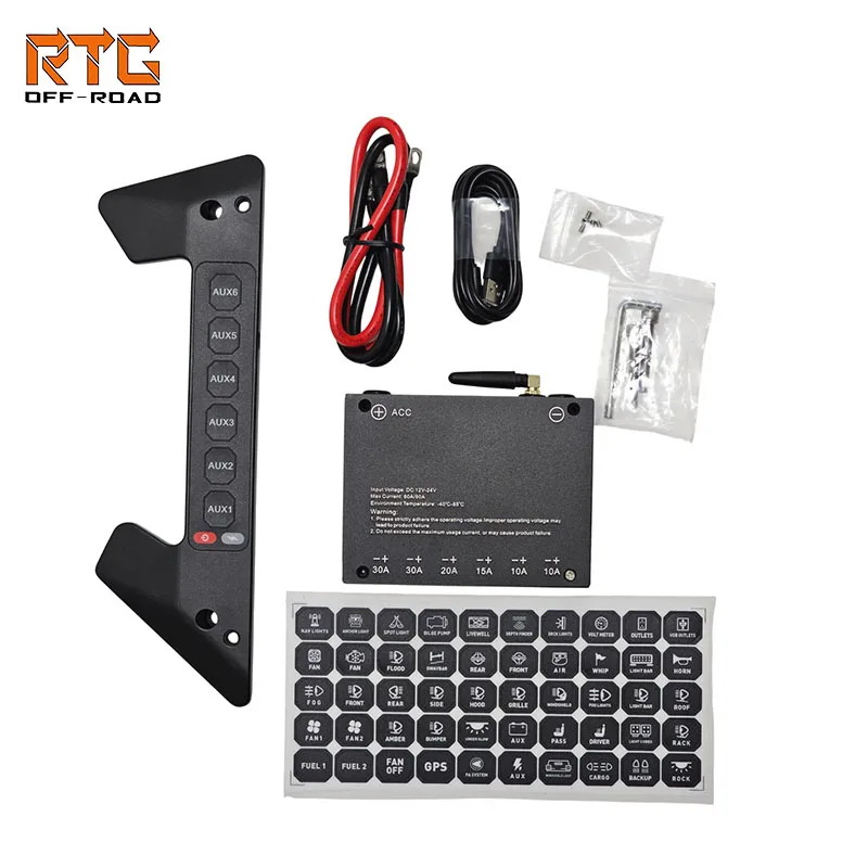RTG Switch Controller Grab Handle Mounting 6 Gang Switches Panel for Off Road Chevrolet Silverado GM 2019-2025 Car Lights