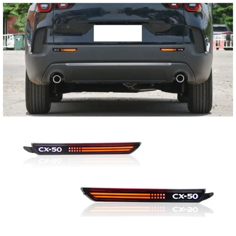 

Car LED Rear Bumper Lamps for Mazda CX-50 CX50 2023 Led Brake Light Turn Signal Backup Reflector Lamp Taillights Car Fog Lamp
