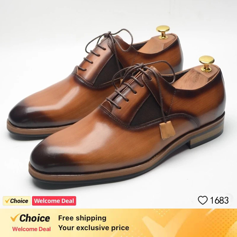 

New Arrival 2024 Men Casual Genuine Leather Men Shoes British Style Thick Sole Men Leisure Leather Sneakers Outdoor Shoes