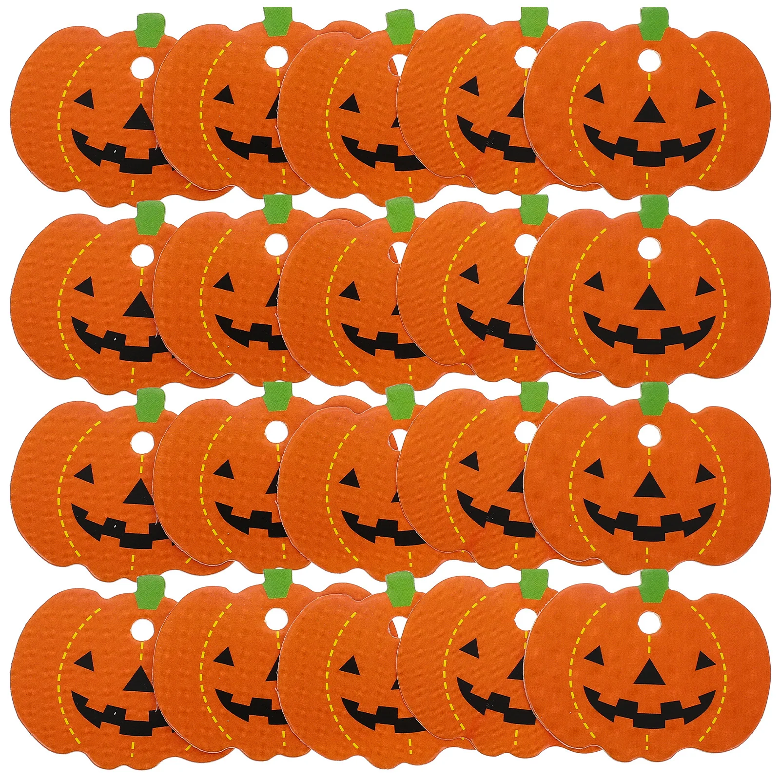 

100 Pcs Pumpkin Label Pendant Halloween Hanging Tags Gift Bag Party Decorations for Office Paper Labels