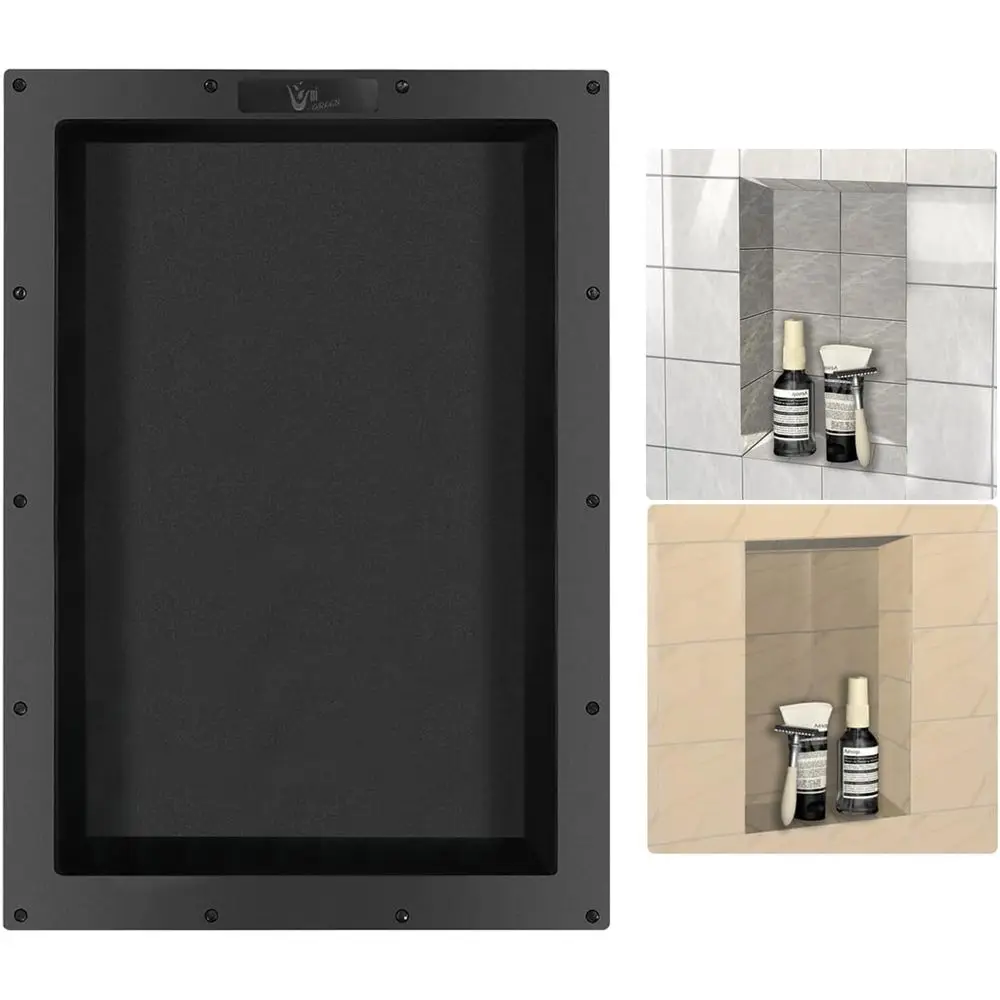 Large Wall Insert Shower Shelf, 17x25 Exterior, 14x22 Interior, Water and Leak Proof