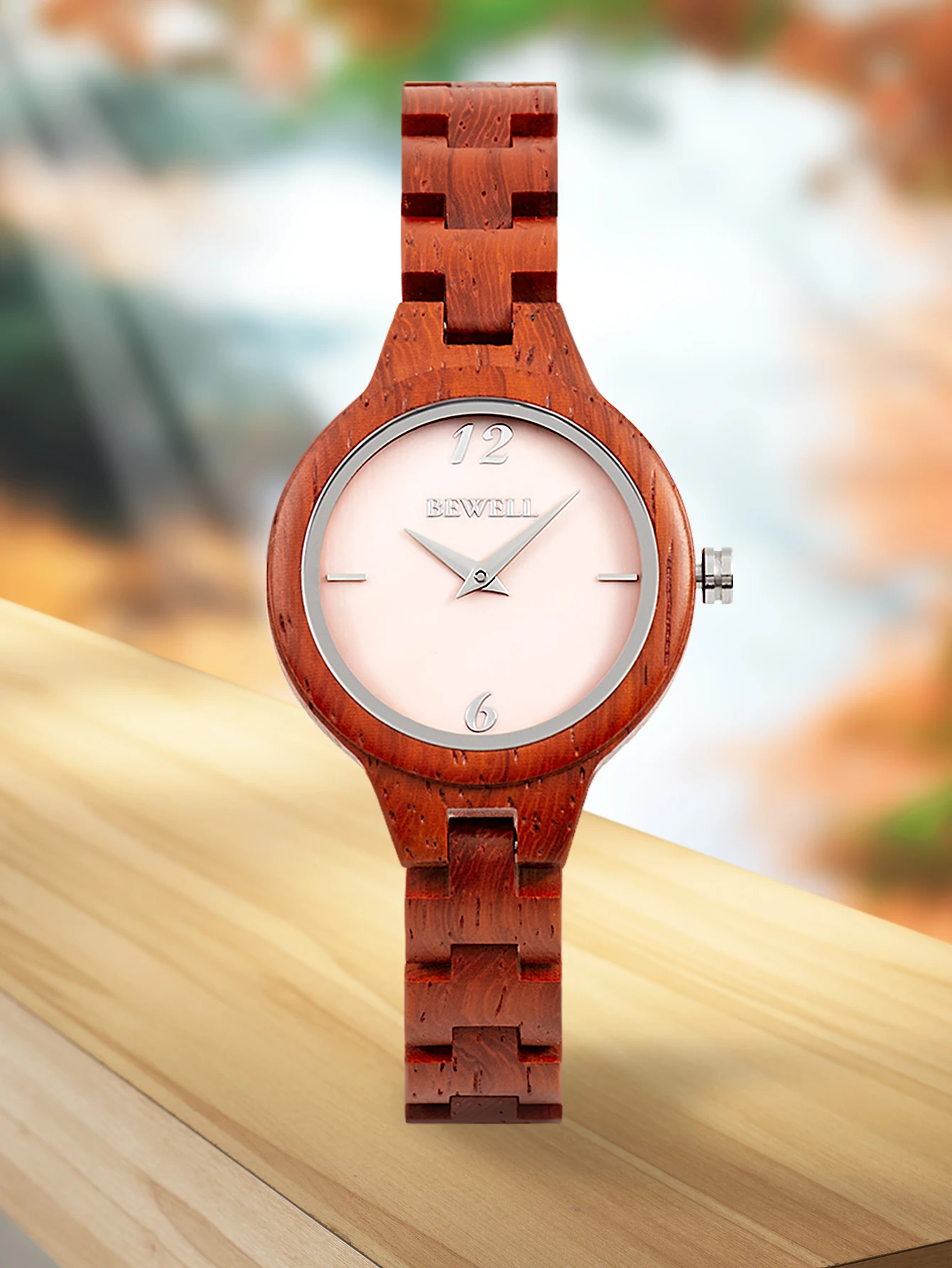 Bamboo Wood Movement with Basic Chronograph and Calendar Functions, Business Style, Suitable for Christmas Gifts
