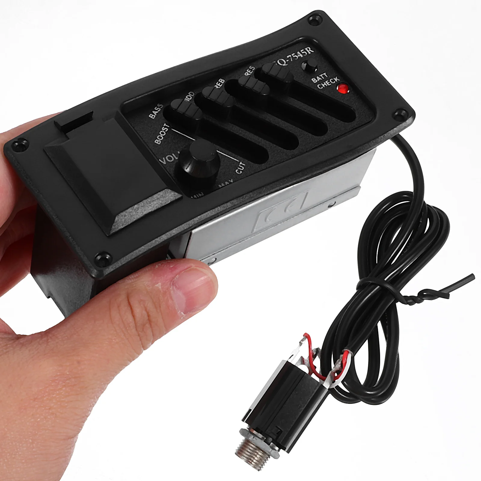 

1 Pcs 4 Bands EQ Pickup Equalizer Guitar Preamp Piezo Pickup Volume Control Music Accessories