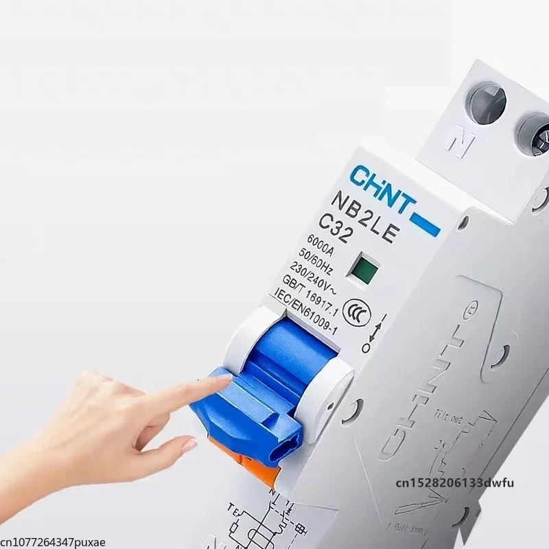 CHINT NB2LE 1P+N Residual Current Operated Circuit Breaker Leakage Protection Switch 0.03A 30MA 6A 10A 16A 20A 25A 32A 40A RCBO