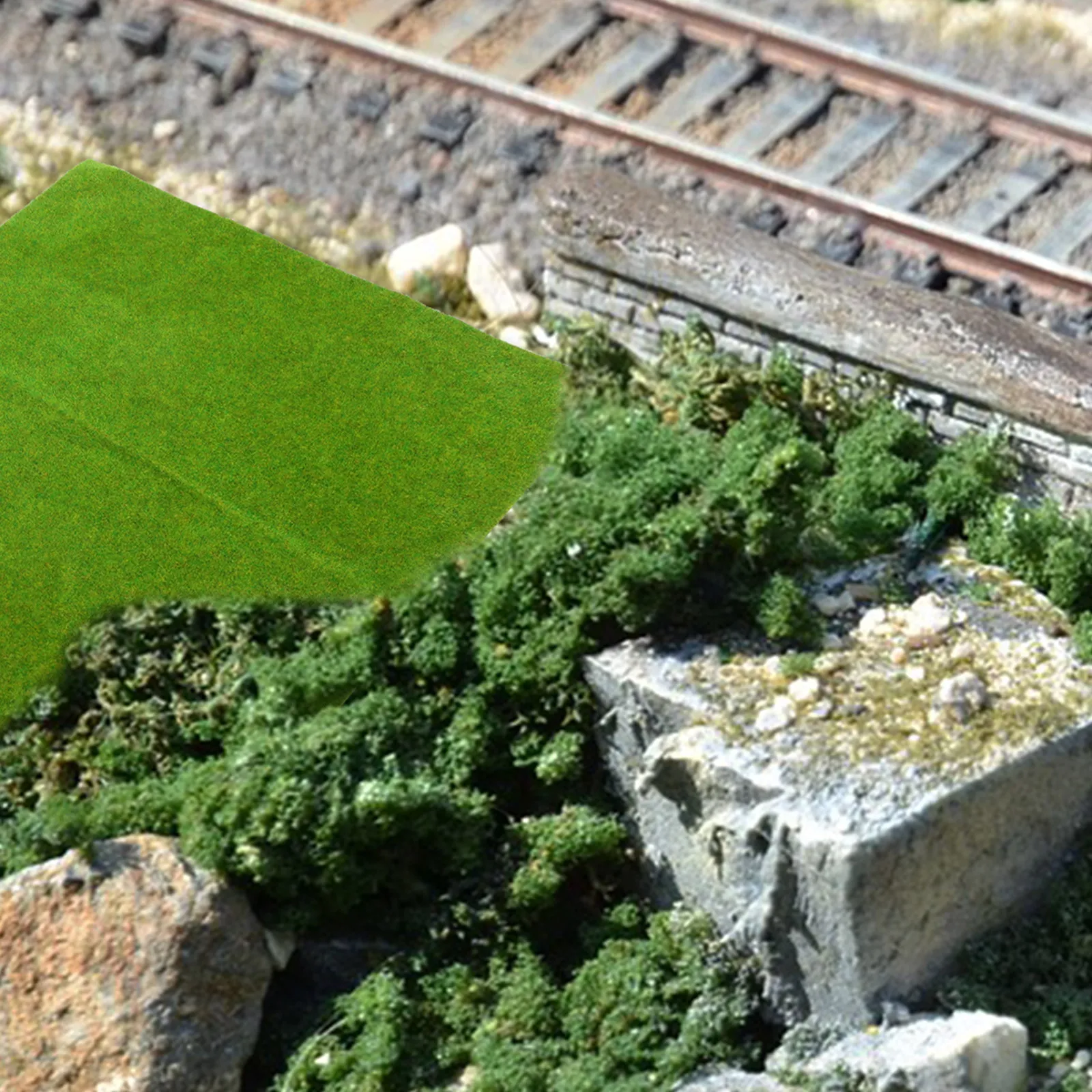 

DIY Sand Table Turf Mat Artificial Lawn Decor for Micro Landscape Fake Grass Pad Cuttable Sturdy Natural Appearance Sand Table