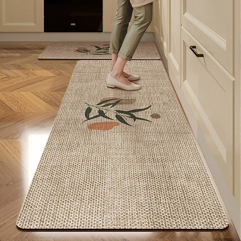 Kitchen Rug Super Absorbent Kitchen Mat for Floor Non-slip Rugs Bathroom Mat Washable Kitchen Home Decoration Carpet שטיח למטבח