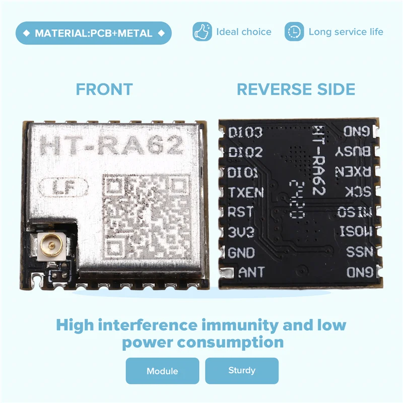 

Модуль серии SQPP-Lora 433-510 МГц Модуль Lora SX1262 Вторичная разработка поддерживает протокол Lorawan